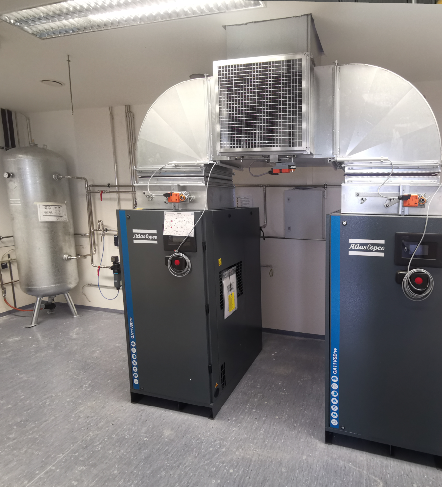 Druckluftstation mit Wärmerückgewinnung